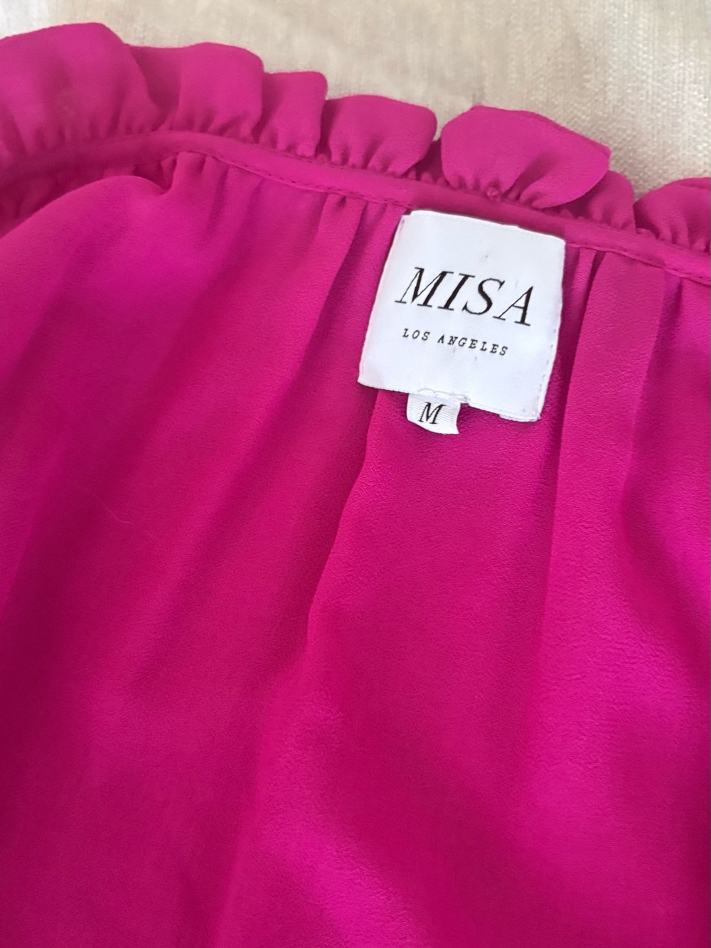 Misa Los Angeles Fuchsia Tiered Mini Dress - Picture 8 of 10